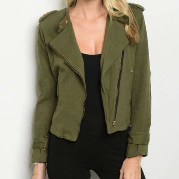 Jackets & Blazers - ➖SALE➖ LAST 2 NWT RAGE—MOTO JACKET IN OLIVE